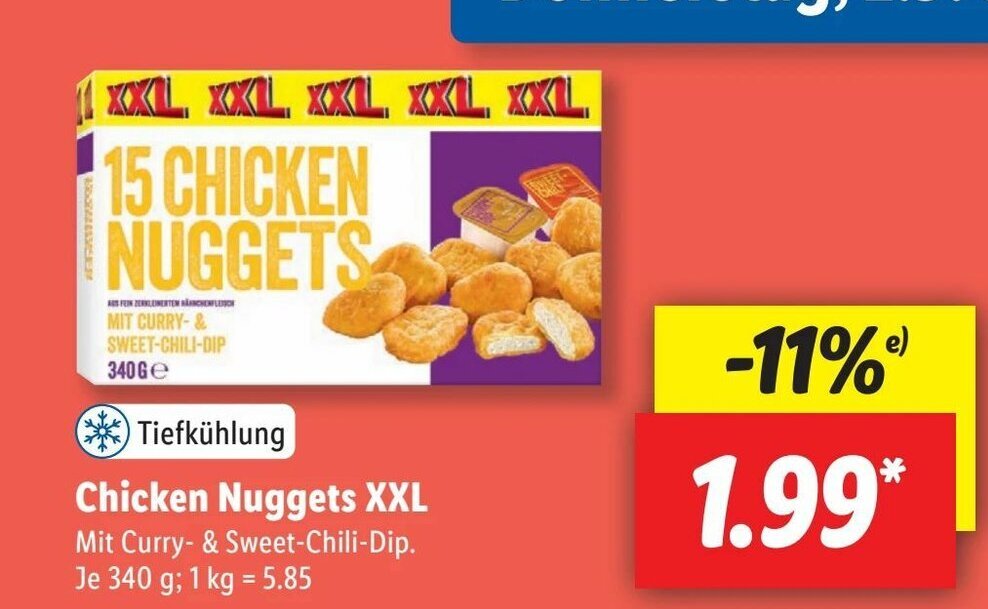Chicken nuggets XXL Angebot bei Lidl