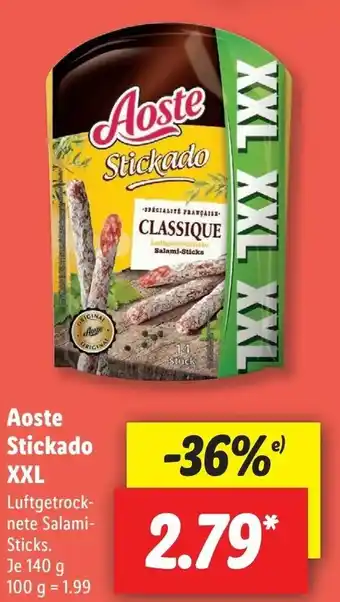 Lidl Aoste stickado XXL 140g Angebot