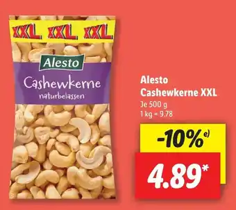 Lidl Alesto cashewkerne XXL 500g Angebot