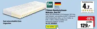 Lidl 7-zonen-komfortschaum matratze duo fit Angebot