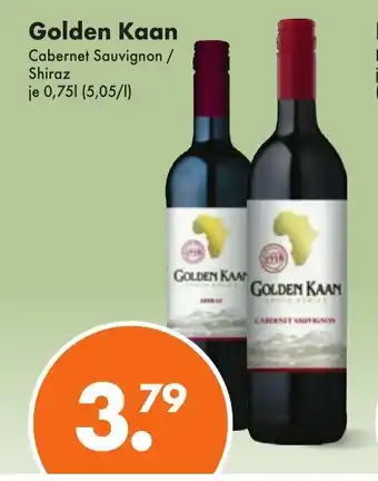 Trink und Spare Golden Kaan Cabernet Sauvignon / Shiraz 750ml Angebot