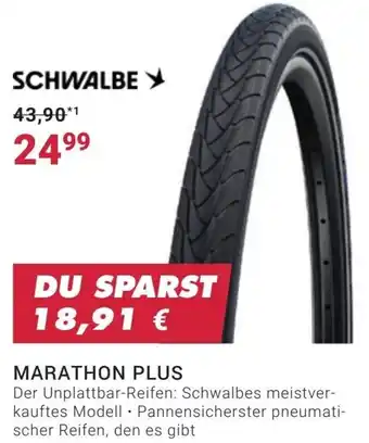 Fahrrad XXL SCHWALBE MARATHON PLUS Angebot