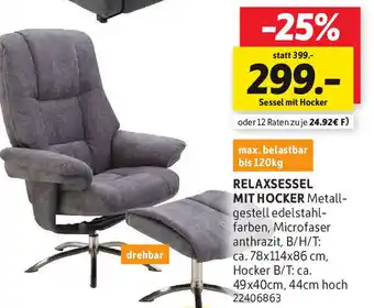 SCONTO RELAXSESSEL MIT HOCKER Angebot