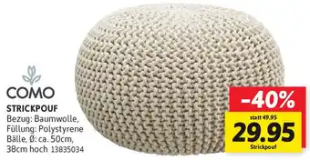SCONTO COMO STRICKPOUF Angebot
