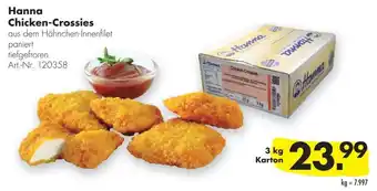 Handelshof Hanna Chicken-Crossies 3 kg Karton Angebot