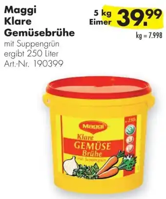 Handelshof Maggi Klare Gemüsebrühe 5 kg Eimer Angebot