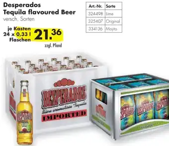 Handelshof Desperados Tequila flavoured Beer Kasten 24x0,33 L Flaschen Angebot