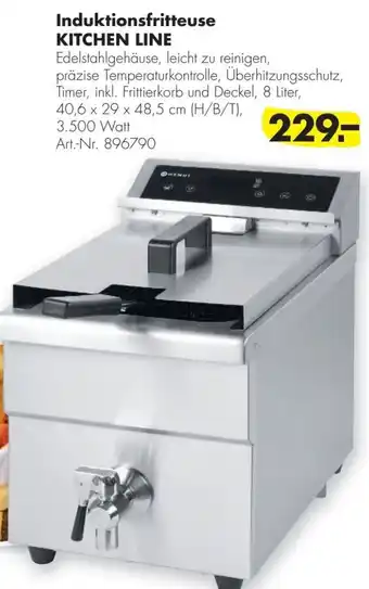 Handelshof HENDI Induktionsfritteuse KITCHEN LINE Angebot