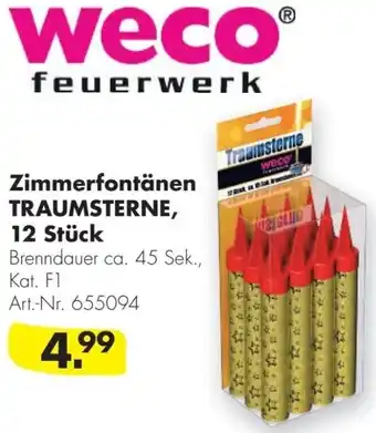 Handelshof Weco feuerwerk Zimmerfontänen TRAUMSTERNE, 12 Stück Angebot