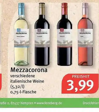 Feneberg Mezzacorona Angebot