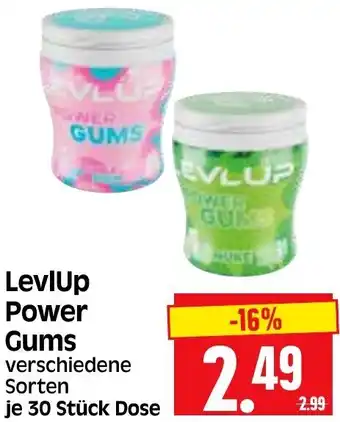 Edeka Herkules LevlUp Power Gums 30 Stück Dose Angebot