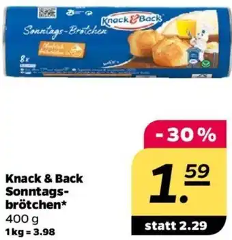 NETTO Knack & Back Sonntagsbrötchen* 400 g Angebot