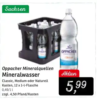 KONSUM Oppacher Mineralquellen Mineralwasser 12*1L Angebot