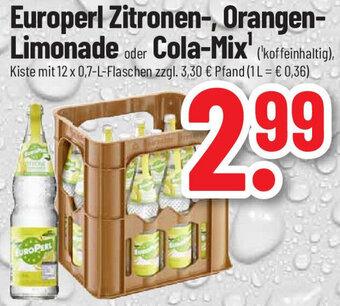 trinkgut Europerl Zitronen-, Orangen-Limonade oder Cola-Mix 12x0,7 L Angebot