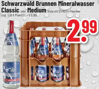 trinkgut Schwarzwald Brunnen Mineralwasser Classic Medium Kiste mit 12 x 0,7-L-Flaschen Angebot