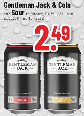 trinkgut Gentleman Jack & Cola oder Sour 0,33 L Dose Angebot