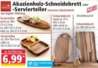 Norma CASA ROYALE Akazienholz-Schneidebrett oder Servierteller Angebot