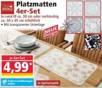 Norma CASA ROYALE Platzmatten 4er-Set Angebot