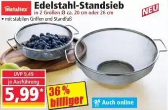 Norma Metaltex Edelstahl-Standsieb Angebot