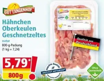 Norma GUT LANGENHOF Hähnchen Oberkeulen Geschnetzeltes 800 g Packung Angebot