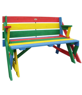 Dehner Habau kinder picknickbank bunt, 100 x 50 x 62 cm Angebot