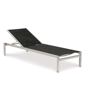 Dehner Best rollliege marbella, edelstahl, schwarz, ca. b67/h33/t200 cm Angebot