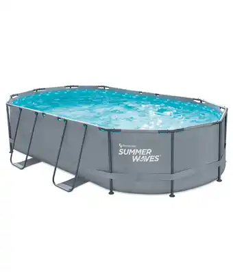 Dehner Summer waves frame pool-set, oval, anthrazit Angebot
