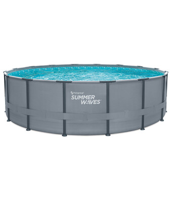 Dehner Summer waves frame pool, anthrazit, rund Angebot