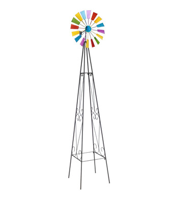 Dehner Dehner faltbarer metall-obelisk mit windrad, ca. b38/h185/t35 cm Angebot