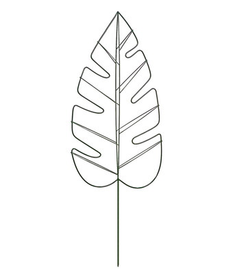 Dehner Dehner metall-dekorankhilfe monstera, ca. h120 cm, dunkelgrün Angebot