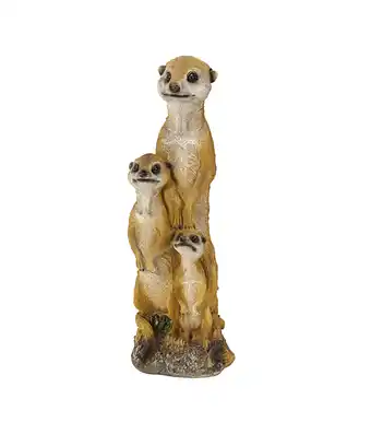 Dehner Dehner polyresin-erdmännchenfamilie, 16 x 14 x 48 cm Angebot