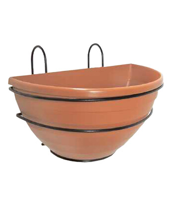 Dehner Kunststoff blumen-halbschale komplettset, terrakotta Angebot