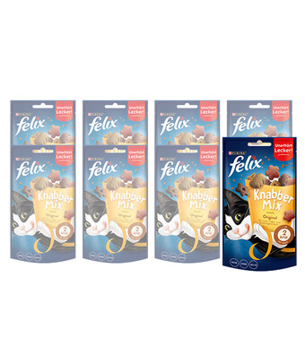 Dehner Purina felix® katzensnack knabbermix original, 8 x 60 g Angebot