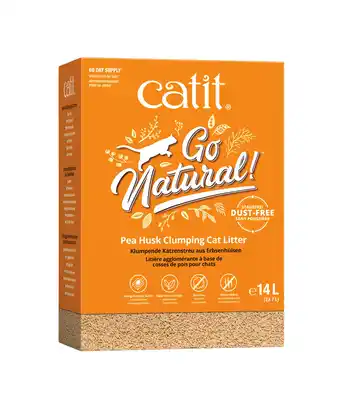 Dehner Catit go natural! katzenstreu aus erbsenhülsen, vanille, 2 x 7 l Angebot