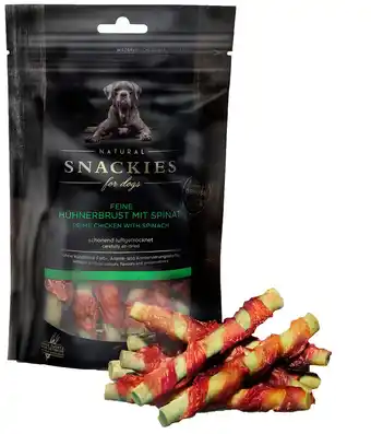 Dehner Snackies® hundesnack feine hühnerbrust mit spinat Angebot