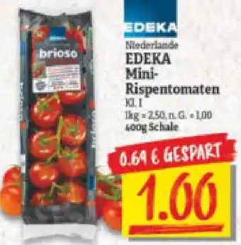 NP Discount EDEKA Mini Rispentomaten 400 g Schale Angebot