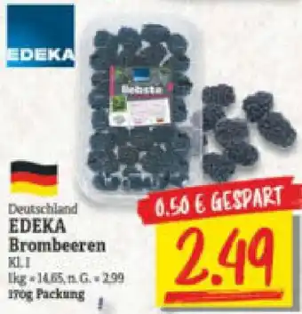 NP Discount Deutschland EDEKA Brombeeren 170 g Packung Angebot