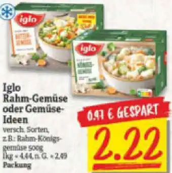 NP Discount Iglo Rahm-Gemüse oder Gemüse-Ideen Angebot