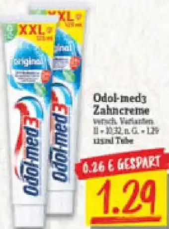 NP Discount Odol-med3 Zahncreme 125 ml Tube Angebot