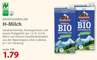 basic BERCHTESGADENER LAND H-Milch 1 Ltr. Packung Angebot