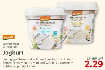 basic demeter SCHROZBERGER MILCHBAUERN Joghurt 1 kg Eimer Angebot