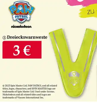 Woolworth PAW PATROL Dreieckswarnweste Angebot