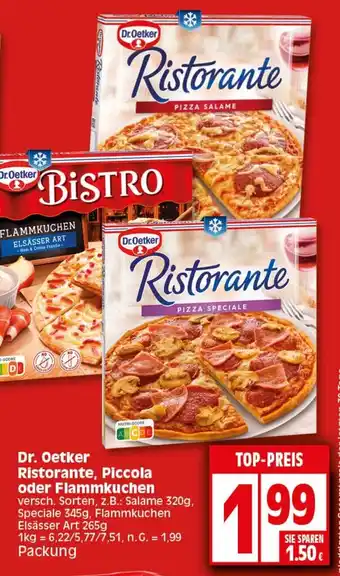 Elli Markt Dr. Oetker Ristorante, Piccola oder Flammkuchen Angebot