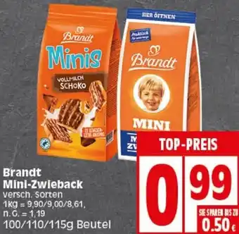 Elli Markt Brandt Mini-Zwieback 100/110/115g Beutel Angebot