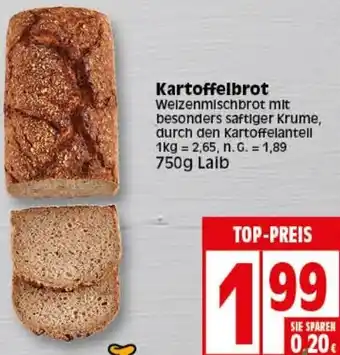 Elli Markt Kartoffelbrot 750g Laib Angebot