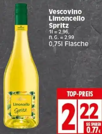 Elli Markt Vescovino Limoncello Spritz 0,75 L Flasche Angebot