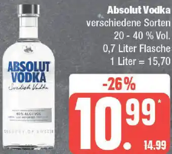 Marktkauf Absolut Vodka 0,7 Liter Flasche Angebot