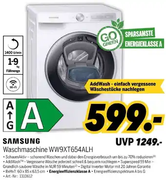 MEDIMAX SAMSUNG Waschmaschine WW9XT654ALH Angebot