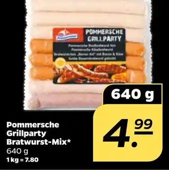 NETTO Pommersche Grillparty Bratwurst Mix 640g Angebot