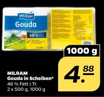 NETTO Milram Gouda in Scheiben 1000g Angebot